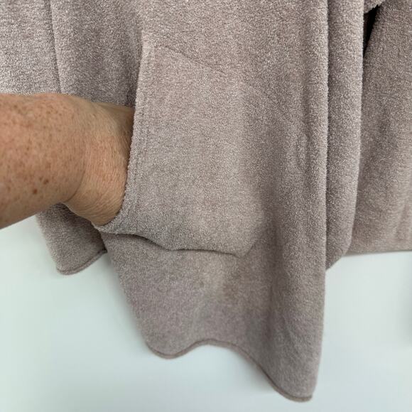 Barefoot Dreams Cozychic Ultra Lite Pointelle Cardigan Womens Sz S/M Light Brown - Picture 3 of 8